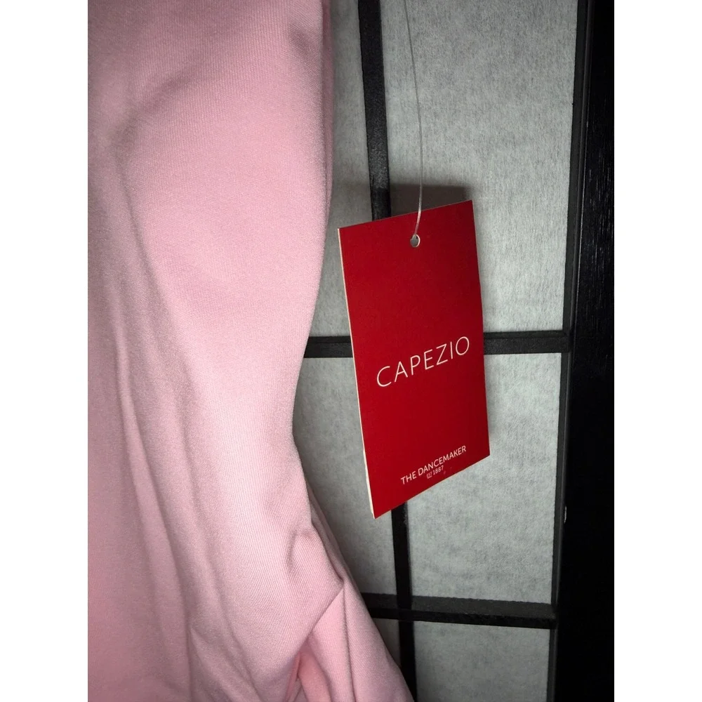 Capezio Leotard Kids Large Pink New Short Sleeve Scoop Neck Dancewear J220